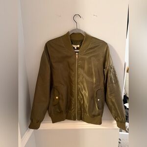 Women’s Ci Sono Military Green Bomber Jacket